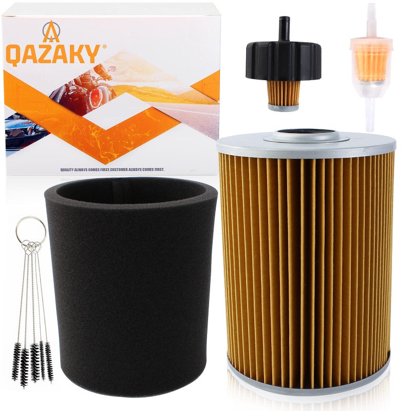 QAZAKY Filter with Pre Filter Compatible with Yamaha Golf Cart G2 G8 G9 G11 Gas 4-Cycle Engine 1985-2001 J38-14450-00 J38-14450-00-00 J10-14417-00 J10-14417-00-00 J10-14417-01 8R4 8F3-25460-00 00 - Image 1